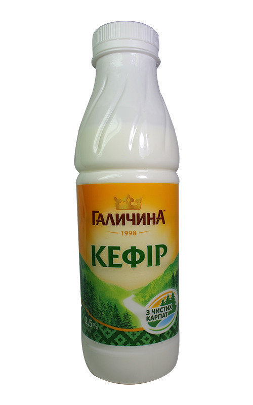 Кефір ГАЛИЧИНА 2,5%, 420г, пляшка пластикова